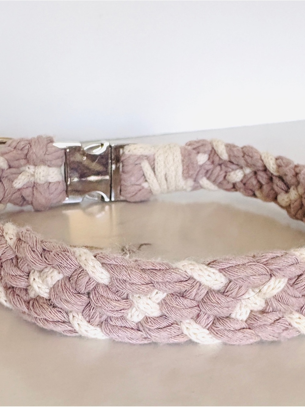 Lavender Latte Series braided Collar- Medium 17”